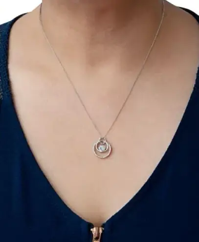 Pacific&Co R H Macy & Diamond Triple Circle 18" Pendant Necklace (1/10 ct. t.w.)