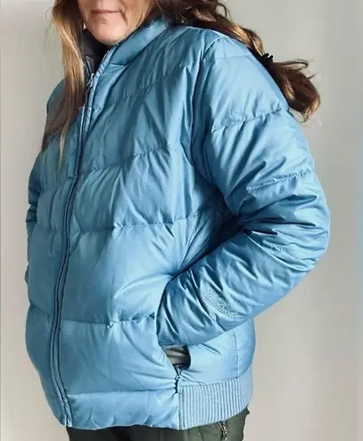 Woolrich Vintage  Down Puffer Coat Medium Ski Winter blue Ski Outdoor Sustainable