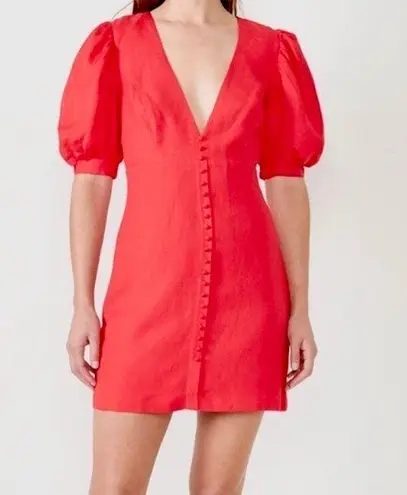Bardot Tallulah Mini Dress Fire Red Size 10L Nwt