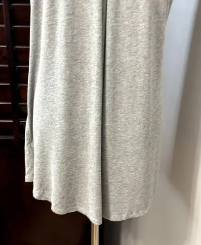 Ink Love And Peace Womens Tunic Top Gray Short Sleeve High Low Key Hole Modal L Size L