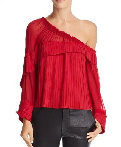 Ramy Brook Aurora Pleated Off-the-Shoulder Top Size XS EUC