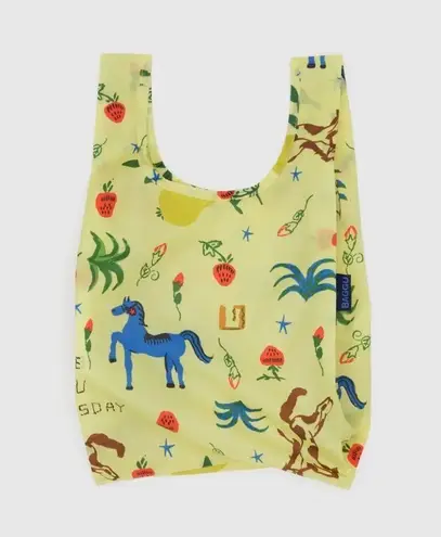 Baggu Baby Reusable Tote Bag - Color: Painted Prairie - Folds to 4x4 - NWT