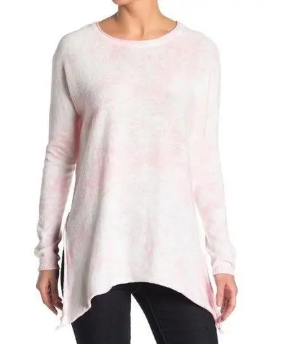 Cloth by Design New Convertible Side Slit Sweater Tie Dye Pink White