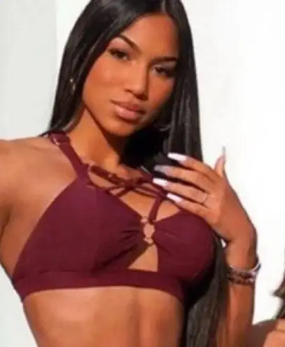 Bombshell sportswear Maroon Black Cherry Dream Sports Bra Womens Small