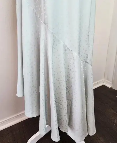 WAYF Clayton Asymmetrical Slip Dress Light Blue size M NWT