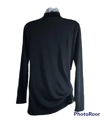 cupio NWT  Black Asymmetrical Mock Turtleneck Small