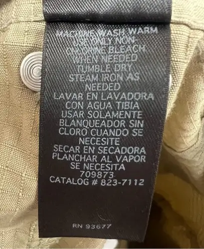 Bisou Bisou Khaki "Safari" Mini Cargo Skirt 100% Cotton size 8