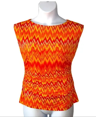 Vince Camuto  Chevron Sleeveless Fitted Blouse Size Medium