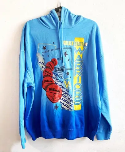 Nba  Hoodie Golden State Warriors Oversized Graphic Hoodie Ombre Blue Sz XXL NWT