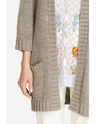 Johnny Was Veggie Dye Cardigan Open Front Chunky Knit Thick Medium Timeless Boho