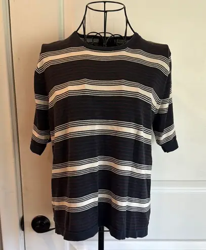 City silk knitwear short sleeve sweater Blue Size XL