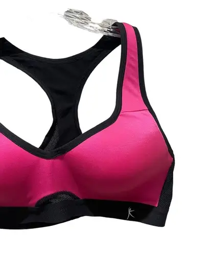 Danskin  Now embedded flexi wire sports bra pink and black size 34 B