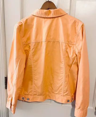 Y2K Statements orange/peach denim button up jacket Orange Size L