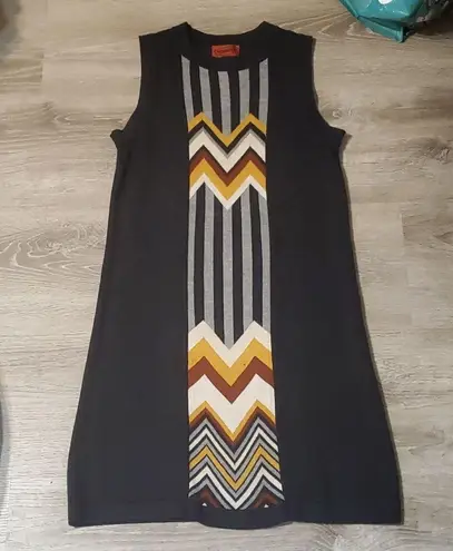 Missoni for Target Black Chevron Colorblock Knit Sweater Dress XS
