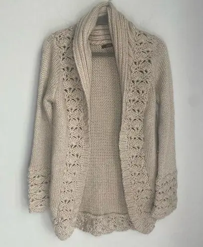 Reiss  Crochet Open Front Cardigan Size Small