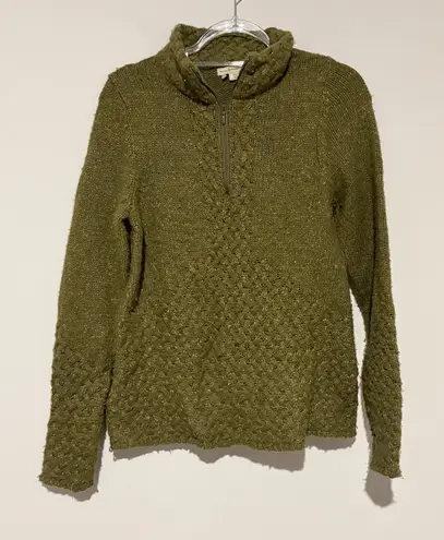 Royal Robbins Royal Robbins wool Quarter-Zip High Neck Sweater Green size Large - Image 1