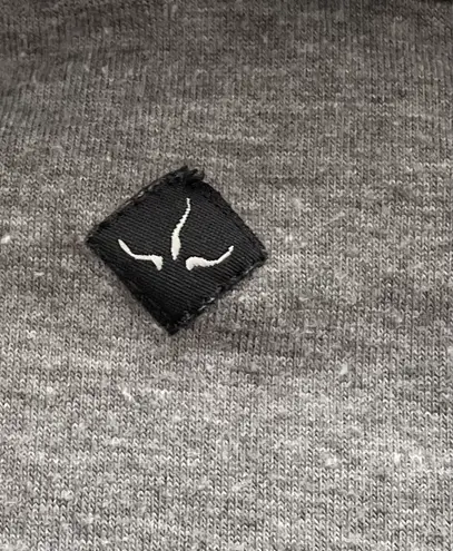 prAna Gray Cowl Neck Long Sleeve Adjustable Waist Mini Dress, size M