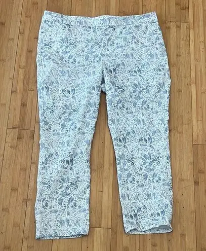 Mario Serrani Blue and White Straight Leg Pants