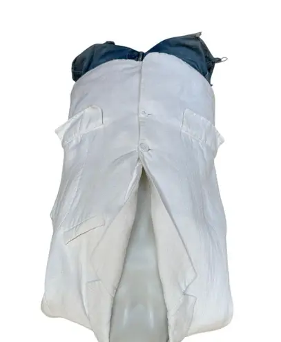 Endless Rose White Linen Blazer Vest SMALL Boxy Oversized Career Suiting $130