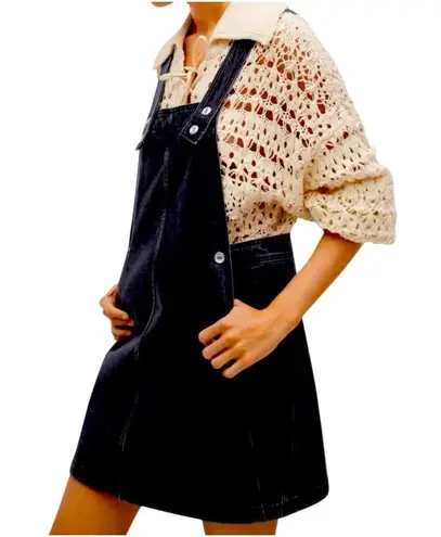 Mango MNG Denim Black Jumper Dress Mini A