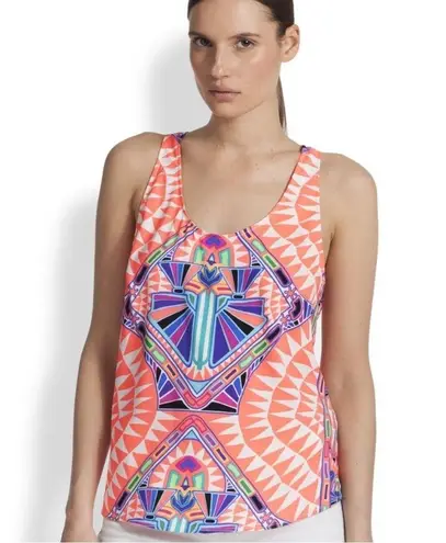 Mara Hoffman Neon Kaleidoscope Print Racerback Shirt Tank Top Blouse Size S