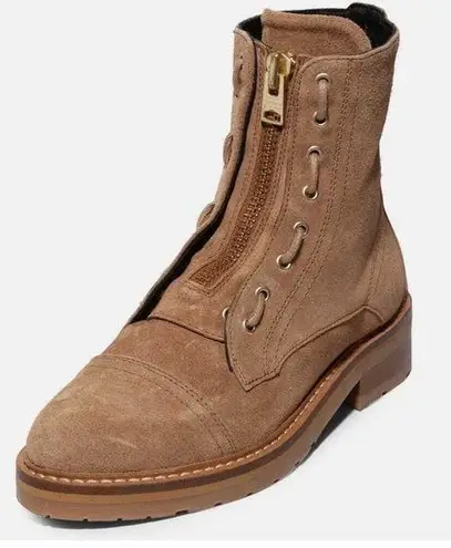 NEW- All Saints size 10 Ariel boots cognat suede - see all photos