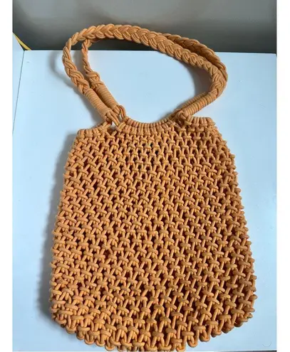 J.Crew  Orange Macramé Cadiz Tote Bag - Image 2