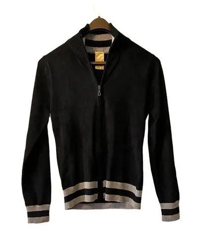 Soybu Women's Size Medium Sweater Full Zip Soft Stripes Bamboo & Soy Origins