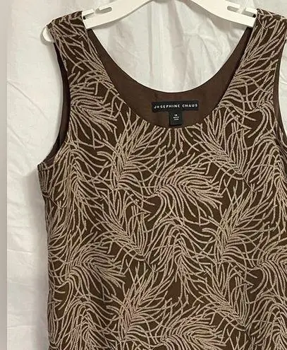 Josephine Chaus Women’s Brown Silk Tank Sleeveless Top Shirt Sz 14 EUC