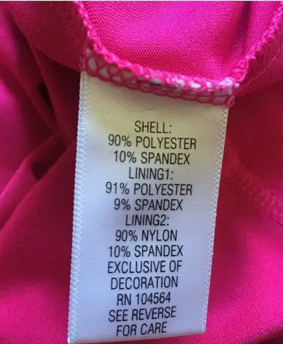 Gaiam Hot Pink Floral Print Open Keyhole Back Workout Athletic Tank Top