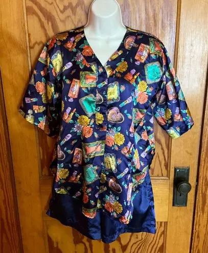 Vintage 80 colorful pajama set Purple