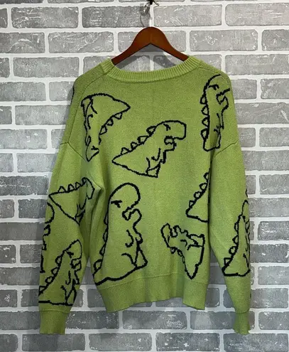 Aelfric Eden Green Dinosaur Print Sweater - See Measurements ๐