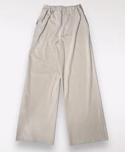 Nordstrom Wide Leg Pants Beige High Rise Size 0