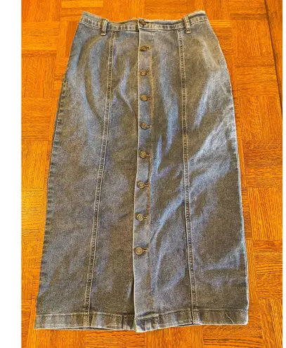 Happily Grey Denim midi skirt S Blue