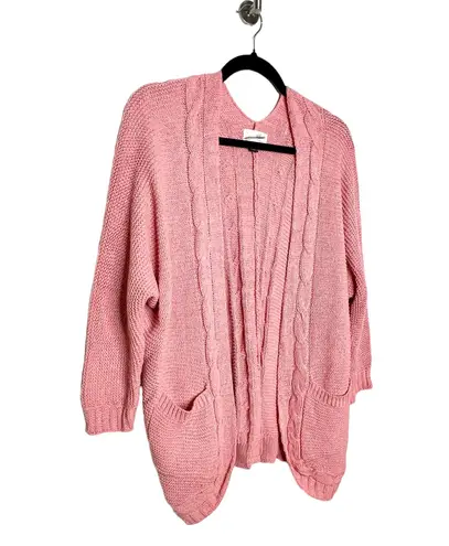 Universal Threads Universal Thread Cable Knit Open Front Cardigan Sweater Blush Size Small