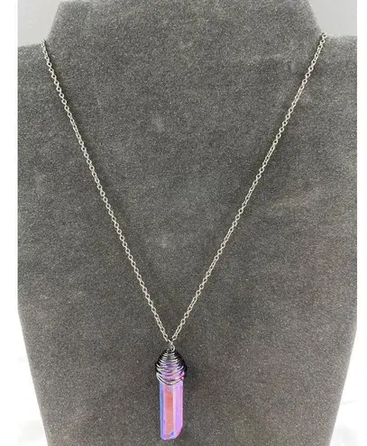 Vintage Women's Multicolor set of 2 Crystal Necklace SKU 6030 Blue