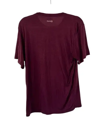 Russell Athletic Maroon Red Top Dri-Fit Workout Shirt Women’s Size Large Fitness