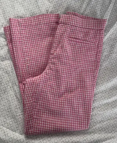 ZARA pink Gingham Trousers