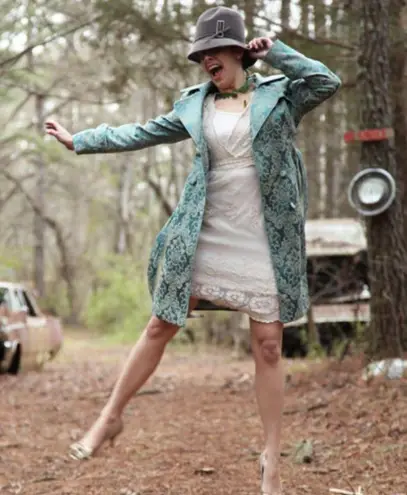 Vtg 20s gray cloche hat flapper 60s repro