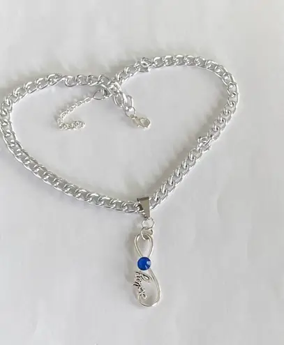 infinity Hope Charm Necklace