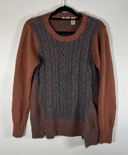 LOGO By Lori Goldstein Womens Cable Knit Long Sleeve Sweater Size Medium Cozy - Image 1