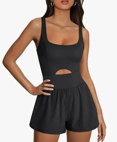 Amazon NWT  Black Athletic Romper