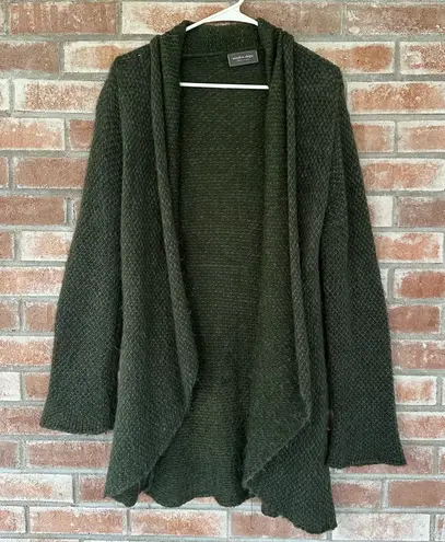 Wooden Ships Open Cardigan Knit Wool Mohair Blend Women’s Small Medium Green