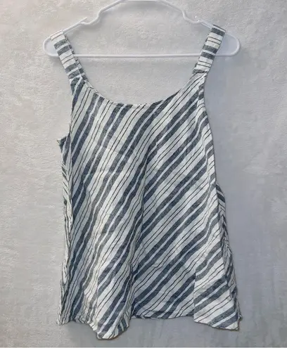 Artisan NY 100% Linen Sleeveless Striped Tank Top size small