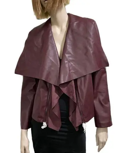 G by Giuliana Rancic Wine Fly Away Lapel Jacket L Size L