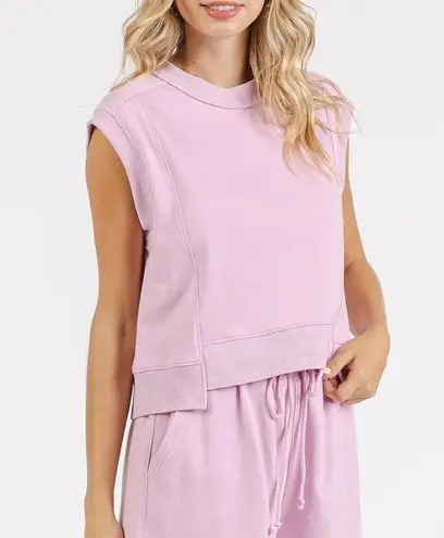 Mittoshop French Terry Crew Neck Top and Shorts Set