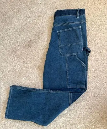 STAUD Mixed Denim Painter Cargo Blue Pants/Jeans Womens size 10