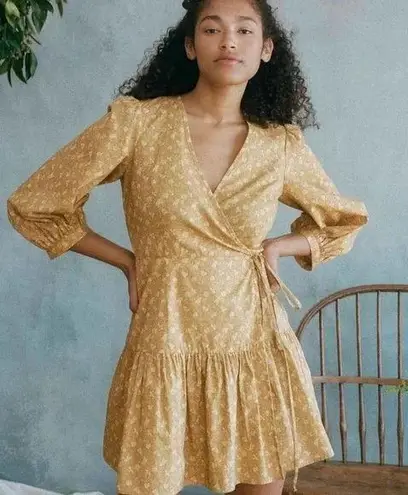 Christy Dawn The Talia Genuine Wrap Dress in Biscotti Cosmos Floral Size S NWT