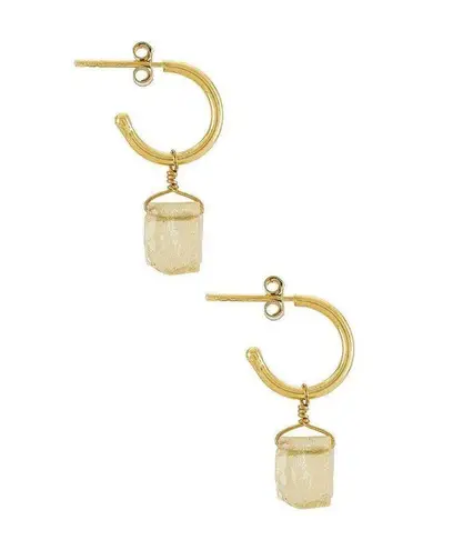 REVOLVE Arms Of Eve Carmen Hoop Earrings Citron Women's Size OS Gold