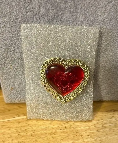 Vintage heart pin. This appears to be very old